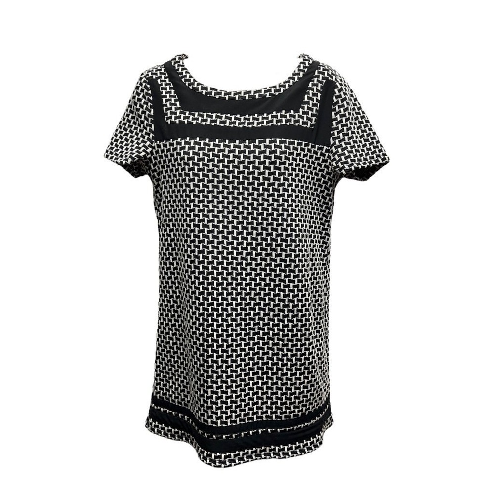 Anthropologie Postmark Tunic Top Womens Small Geometric Knit Square Neck Mod